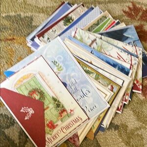 75 Festive Christmas Greeting Cards Set